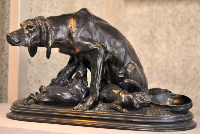 Семейство легавых собак, каслинское литье 1902 г. (П.Ж. Мен)